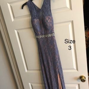 Beautiful, periwinkle formal gown